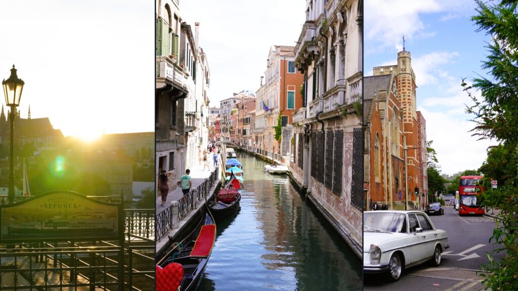 Eyecatch prague venice london collage